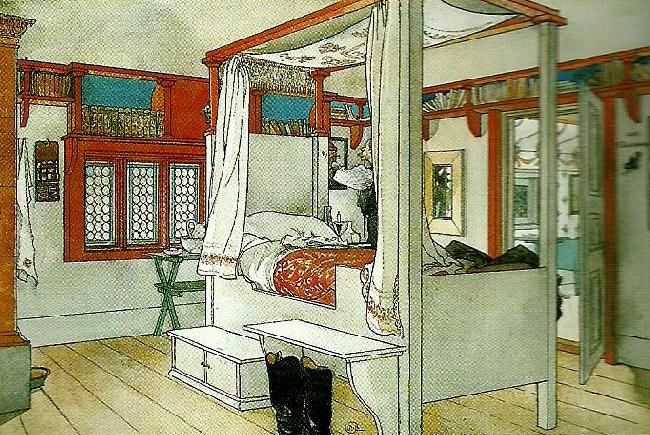 Carl Larsson pappas rum oil painting image